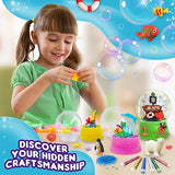 ToyUnited Make Your Own Water Globe - Snow Water Stem Projects DIY Activities Glitters Supplies Perfect Arts and Crafts Clay for Girls Boys Kids Ages ToyUnited