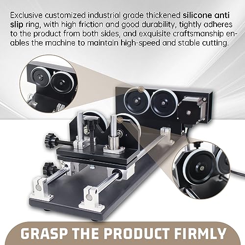 CNCTOPBAOS Engraver Rotary Axis Attachment,4 Wheels Rotary Roller Cutter Tool Auxiliary Accessory Kit,2-Phase Stepper Motor for 50W-130W CO2 Laser - WoodArtSupply