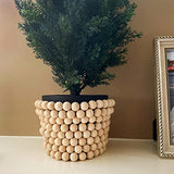 300 PCS Wood Beads, 1 Inch Diameter Wooden Beads for Crafts, Unfinished Wood Beads with Hole for Crafts, Various Jewelry Making, Car Seat Cushions, GNIEMCKIN