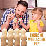 Unfinished Wooden Pegs Male 2.6'' Set 8 pcs - Wooden Peg Dolls Unfinished - Wooden Peg People Unfinished - Pegs Wooden Dolls for Painting - Wooden AEVVV