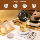 CONNOO 12Pack 10 oz Frosted Glass Candle Jars with Bamboo Lids for Making Candles Empty Candle Tins with Wooden Lids, Bulk Clean Candle Containers - CONNOO