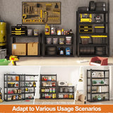 Gadroad 5 Tier Shelving Heavy Duty Storage Shelves Adjustable Garage Utility Shelf Rack Metal Shelving Unit Multipurpose Shelf Warehouse Basement Gadroad