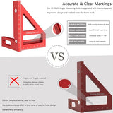 3D Multi-Angle Measuring Ruler,45/90 Degree Aluminum Alloy Woodworking Square Protractor,Ideal for Engineer Carpenter Crafting, Drawing,Miter Zalaxt