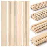 HAPY SHOP 80 Pieces Wooden Dowel Rods Assorted Sizes Dowel Rods 1/8, 3/16, 1/4, 5/16 x 12 Inch Unfinished Natural Wood Craft Dowel Rods for Crafts HAPY SHOP