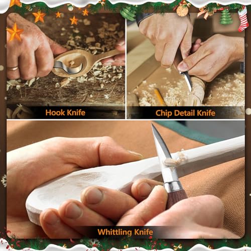 Wood Carving Tools Knife Set 20PCS DIY Wood Carving Kit for