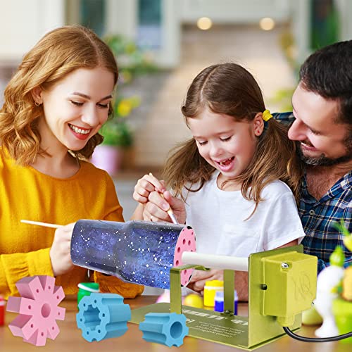 Epoxy Glitter Pen Turner Attachment, 6Pcs Epoxy Pen Adapter for Tumbler Turner 3/4" PVC Pipe with 24 Dowels, 24 Sleeves and 24 Plugs, Epoxy Cup Openfly