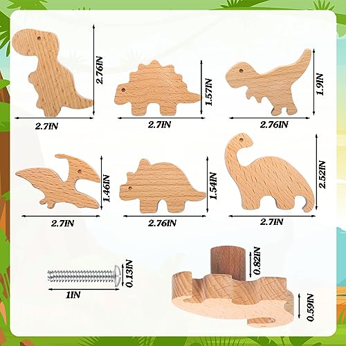 Qunclay Wooden Animal Cabinet Knobs Decorative Wood Dresser Knobs with Screws Dresser Pulls Wood Marine Woodland Animals Knobs Furniture Knobs - WoodArtSupply