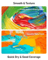 Smallbudi 25 Colors Large Acrylic Paint Set (16.9 oz, 250 ml) Art Painting Bulk Supplies Non Toxic for Kid & Adult, Drawing on Multi Surface Canvas Smallbudi