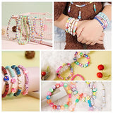 Meland Clay Beads Bracelet Making Kit - 7905Pcs Jewelry Making Kit with 28 Colors Flat Polymer Beads, Smile Face & Large Charm Beads, Craft Kit for Meland