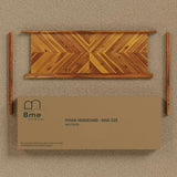 Bme Vivian Rustic Golden Brown Solid Acacia Wood Headboard - King Size, Scandinavian Style Bme