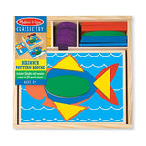Melissa & Doug Beginner Wooden Pattern Blocks Educational Toy With 5 Double-Sided Scenes and 30 Shapes Melissa & Doug
