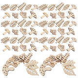 KALLORY 1 Set Unfinished Wooden Cutouts Pieces Blank Wood Slice Pieces Wooden Embellishments Wooden Plants Pieces Cutouts Craft Embellishments for KALLORY