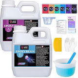 LET'S RESIN 80oz Crystal Clear Casting Resin Kit,Bubbles Free Epoxy Resin Supplies,Clear Resin for Craft,Tumblers,Molds,Jewelry,Resin and Hardener LET'S RESIN