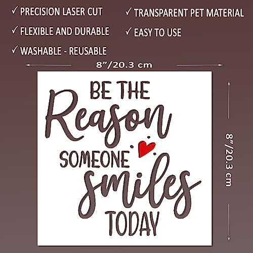 16 Word Stencils for Painting on Wood - Inspirational Stencils for Crafts Reusable – Art Stencils for Drawing - Farmhouse Stencils and Templates for DLY LIFESTYLE