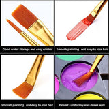 Acrylic Paint Brush Set, (20 Packs /200 pcs) Nylon Hair Brushes for Oil and Watercolor, Perfect Suit of Art Painting, Best Gift for Painting, Black AROIC