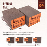 Afruxy Sanding Sponge Super High-Density Sandpaper Block, Coarse Fine Medium Grit Sanding Block, Reusable Dry Wet Sanding Blocks for Wood, Afruxy