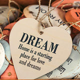 Kurtzy 50 Pack of Wooden Hearts with Natural Twine - 10x10cm / 4x4 Inches Unfinished Wooden Shaped Heart Set with Holes - Decorations for Weddings, Kurtzy