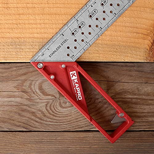 Kapro - 353 Professional Ledge-It Try & Mitre Square - For Leveling and Measuring - Features Stainless Steel Blade, Retractable Ledge, and Etched KAPRO