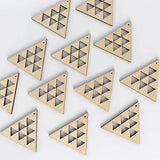 ALL SIZES BULK (12pc to 100pc) Unfinished Wood Wooden Triangle Frame Laser Cutout Dangle Earring Jewelry Blanks Charms Ornaments Shape Crafts Made in Texan Wood Crafts