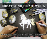 VHEONET Paint Pen 3 Gold & 3 Silver Metallic Permanent Acrylic Markers Set for Fabric Glass Plastic Rock Wood Ceramic Leather Tire Painting, Medium VHEONET