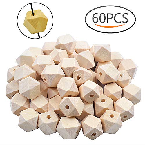 Jdesun Colorful Wooden Beads,100pcs Large Hole Round Wood Spacer Bead  Wooden loose beads for DIY Bracelet Necklace Jewelry Craft