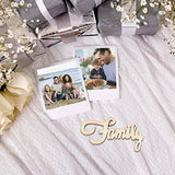 Amosfun 2x1.1'' Wedding Wooden Cutouts Mini Family Wooden Slices Embellishments for DIY Craft Decorations 15pcs Amosfun