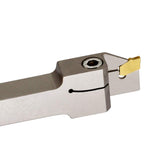 OSCARBIDE 1/2" Shank Nickel Plated Indexable Lathe Grooving Parting Holder Heavy Duty with 10 Pieces GTN-2(QC1402) Carbide Inserts QA08R-20 Right OSCARBIDE