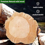 Mid Century Modern Dining Table,Round Solid Wood Kitchen & Dining Room Tables,Rustic Pedestal Table Small Leisure Coffee Table for 2,4 People(24" L x Topjia