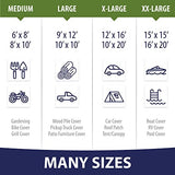 Rugged Rhino All Weather 100% Waterproof Heavy Duty Tarp, 2 Pack, 5 Mil UV Temperature Resistant Tarps, High Durability Multipurpose Cover, for Home Rugged Rhino