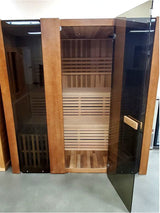 Canadian Red Cedar Wood Swedish 72" 4 to 6 Person Sauna Spa with 9KW Wet/Dry Heater, Rocks, Interior Lighting, and Digital Panel Generic