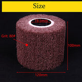 Flap Burnishing Wheel - Atoplee 120x100mm 80 Grit Non-Woven Abrasive Polishing Flap Burnishing Wheel for Wire Drawing Metal Iron Aluminum Polishing ATOPLEE