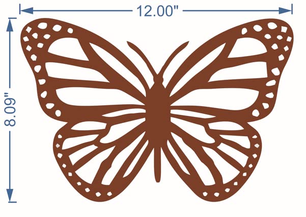 12 inch Monarch butterfly - Wood Cutout, Unfinished Wood Blanks, DIY Craft Embellishment, Laser Cut - WoodArtSupply