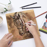 MARKART Professional Colored Charcoal Pencils Drawing Set, 10 Pieces Black White Charcoal Pencils for Sketching, Shading, Blending, Pastel Chalk MARKART