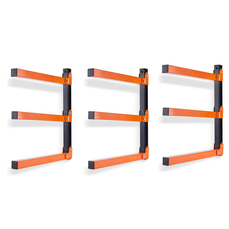 Ultrawall Wall Mount Wood Organizer and Lumber Storage Metal Rack with 3-Level (3 Pack) Ultrawall