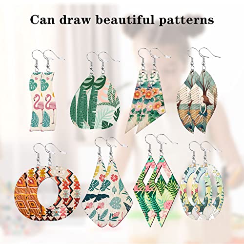 YWNYT 480Pcs Unfinished Wooden Earrings Blanks, Wooden Dangle Earring Making Kit with 80 Pcs Wooden DIY Pendants 130 Pcs Earring Hooks 130Pcs Jump - WoodArtSupply