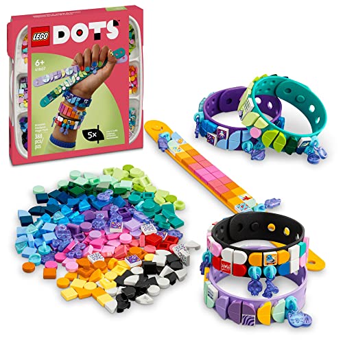 LEGO DOTS Bracelet Designer Mega Pack 41807, 5in1 DIY Creative Toy, Friendship Jewelry Making Kit for Girls & Boys, Birthday Gift - WoodArtSupply