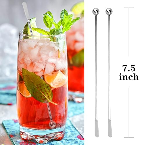 Csdtylh 15Pcs Metal Stir Sticks, Stainless Coffee Stirrers Reusable, Swizzle Sticks for Cocktails, Multifunctional Stir Sticks for Epoxy, Resin, Csdtylh