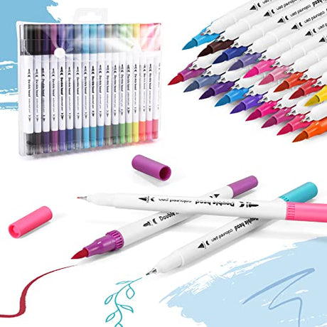 HQMaster Dual Tip Pens 36 Pack for Maker 3/Maker/Explore 3/Air 2/Air, 0.4mm & 1mm Color Pens Fine Point Pen Writing Drawing Accessories for Cutting HQMaster