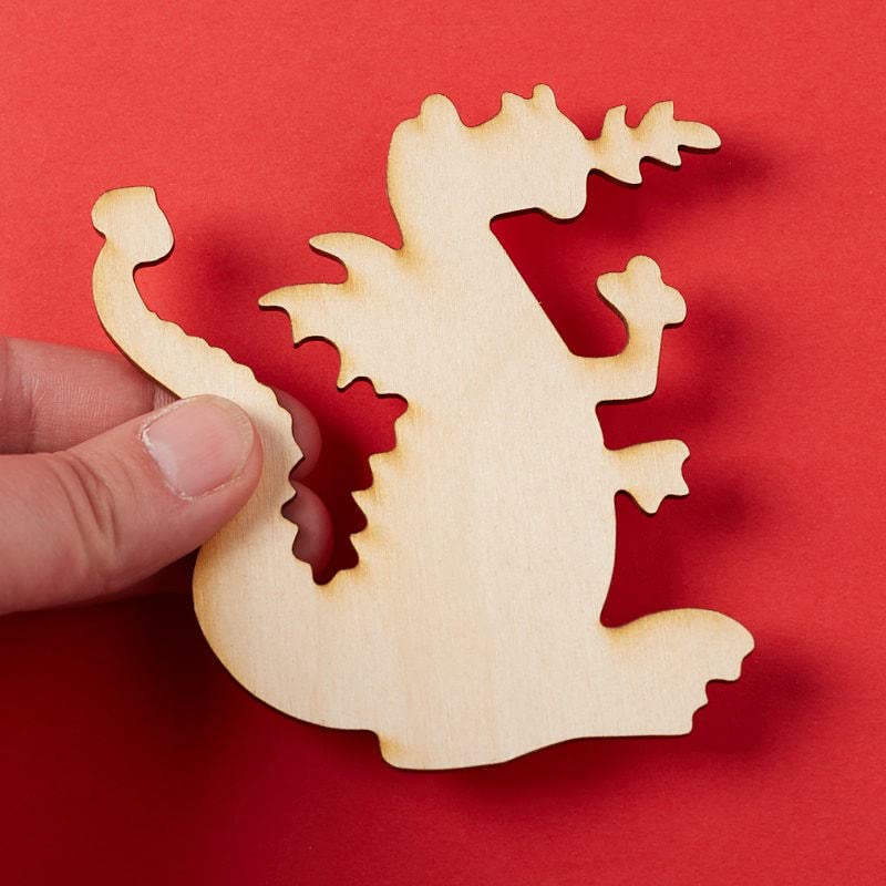 Pack of 24 Unfinished Wood Dragon Cutouts by Factory Direct Craft - Blank Wooden Fantasy Fire Breathing Dragon Shapes for DIY Projects for Birthday Factory Direct Craft