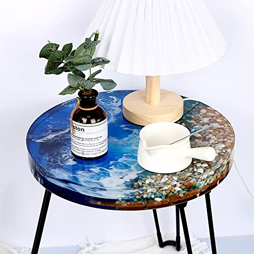 Fuerlun Large Resin Molds, 14 Inch Round Silicone Molds with 3 Pcs Hairpin Legs, Epoxy Resin Casting Molds for Table, Round Stool, Big Tray, Clock, Fuerlun