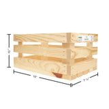 LEISURE ARTS Good Wood Wooden Crate, wood crate unfinished, wood crates for display, wood crates for storage, wooden crates unfinished, 15" x 10" x LEISURE ARTS