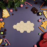 SUPVOX 200Pcs 10MM Beech Wooden Hexagonal Pieces Ornaments, Wood Hexagon Cutouts Embellishment for DIY Wedding Christmas SUPVOX