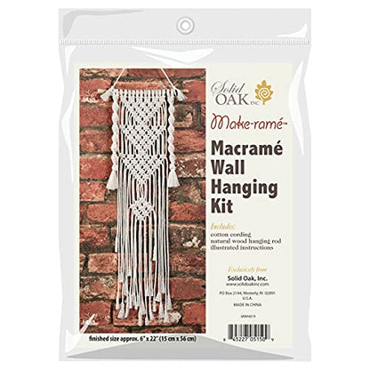 Solid Oak Small Format Macrame Kit-Three Triangles - WoodArtSupply