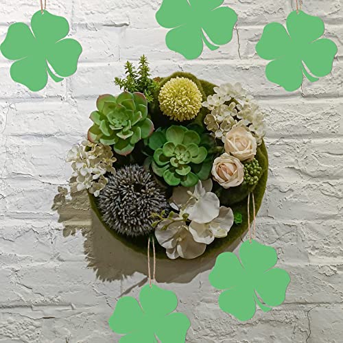 Shamrock Wooden Crafts Clover Shape Haning Wood with Rope Party Wall St.Patrick's Day Decoration 20pcs - WoodArtSupply