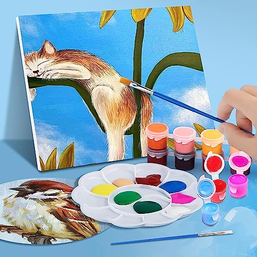 280 Pcs Washable Paint for Kids Arts and Crafts, 20 Gouache Watercolor Paint Sets of 12 Colors for Party Classroom Painting Supplies, 20 Flat and 20 DUA MAIGA