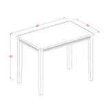 East West Furniture YAT-ANA-T Yarmouth Rectangle Kitchen Dining Table, 30x48 Inch, Natural East West Furniture