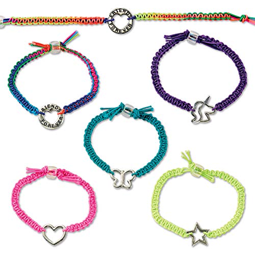 Creativity for Kids Friends Forever Bracelet Craft Kit - Create DIY 6 Friendship Charm Bracelets - Complete Kids Jewelry Kit Creativity for Kids