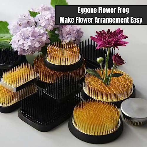 4/Set Flower Frog Flower Arrangement Taiwan Floral Frogs Japanese Ikebana Kenzan Tools 2-in-1 Pin Frogs Straightening Tool Flower Holder (1.02inch, Eggone
