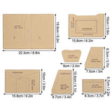 Wallet Making Template Clear Acrylic Template Leather Passport Bag Card Holder Making Stencil Kit for DIY Leather Craft Tool GLOGLOW