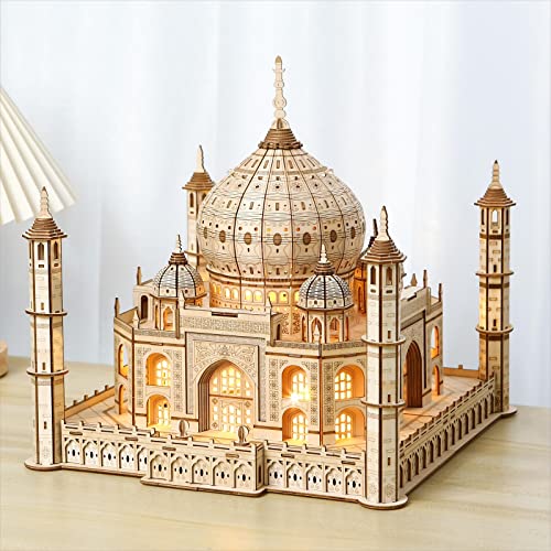 bennama 3D Wooden Puzzles Persian Love Palace Kits Includes Light Strip, Brainteaser and Puzzle for Halloween/Birthday,Gifts for Adults and Teens to - WoodArtSupply